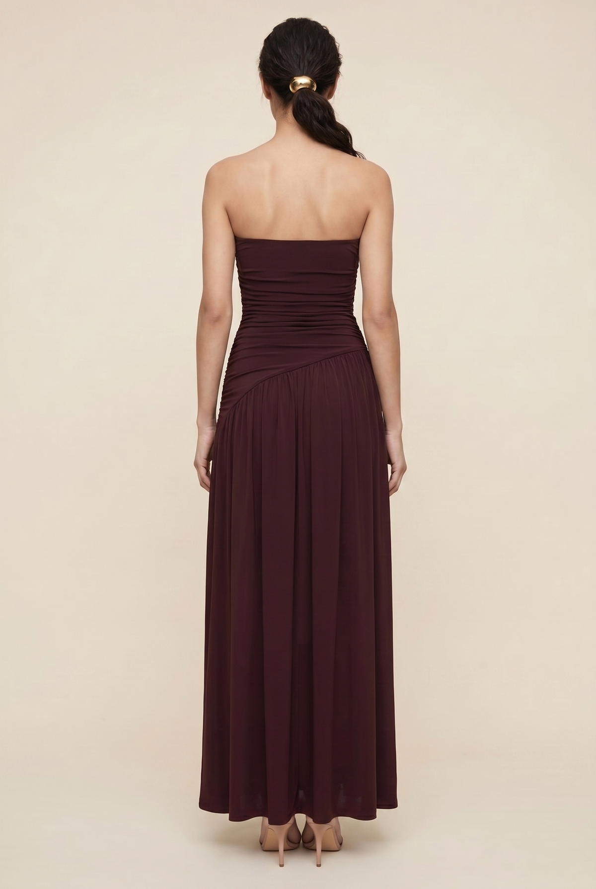 MATHILDE | STRAPLESS MAXI DRESS - Burgundy