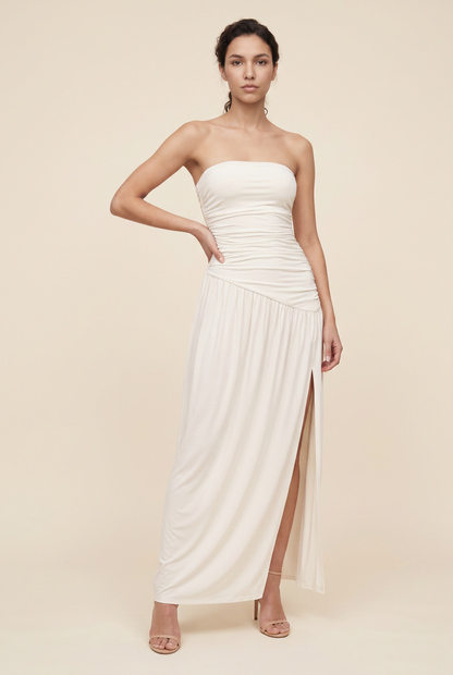 MATHILDE | STRAPLESS MAXI DRESS - Ivory