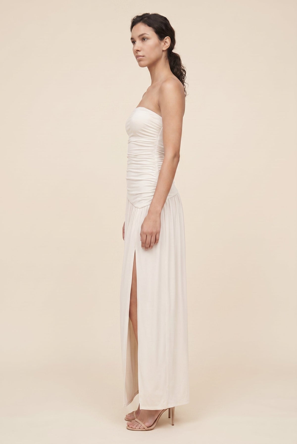 MATHILDE | STRAPLESS MAXI DRESS - Ivory
