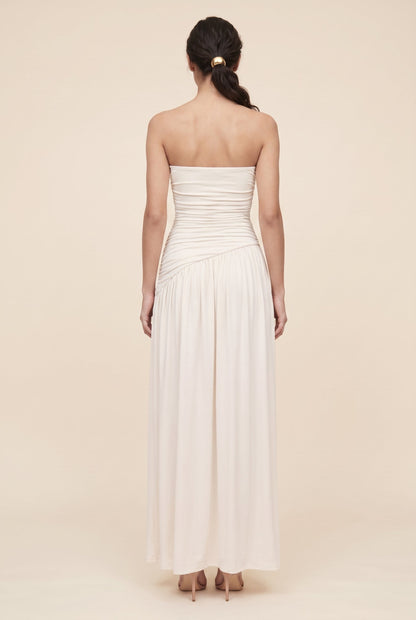 MATHILDE | STRAPLESS MAXI DRESS - Ivory