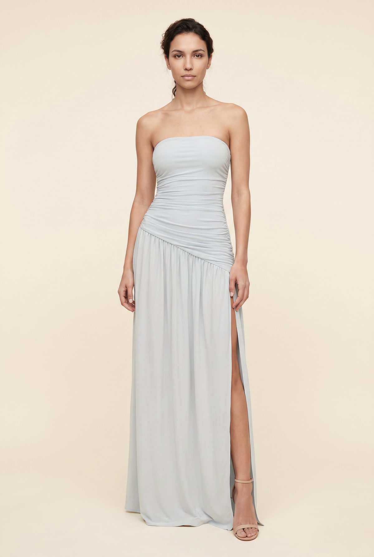 MATHILDE | STRAPLESS MAXI DRESS - Light Blue