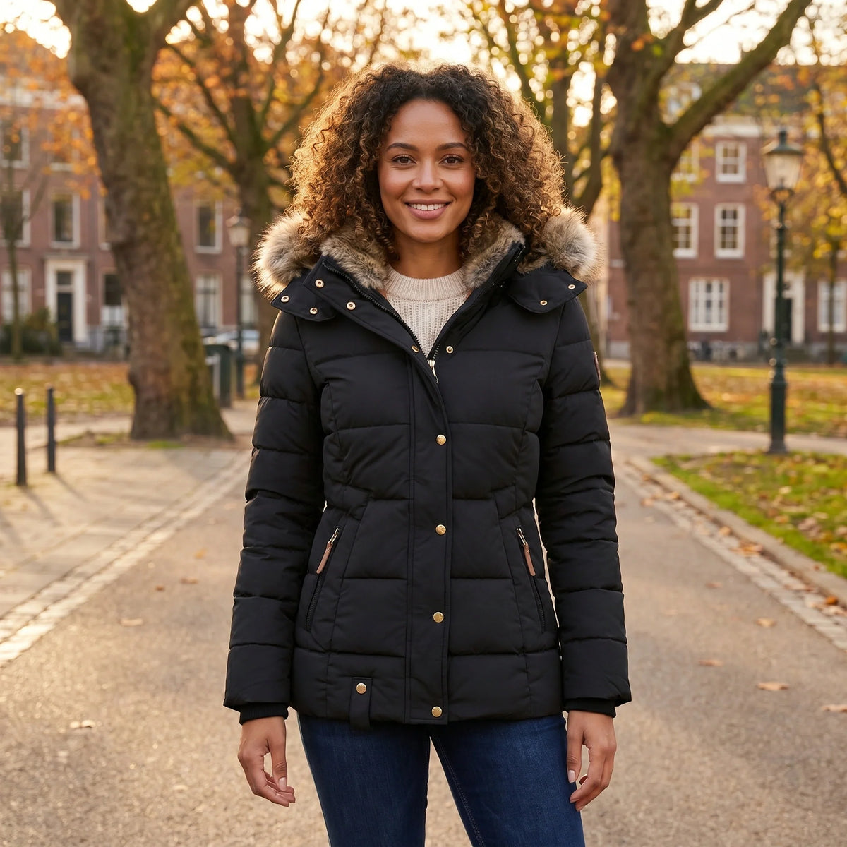 MATILDE | FITTED PUFFER JACKET - Black