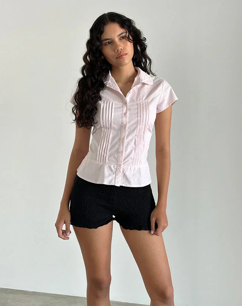 MAXENCE | PINSTRIPE BLOUSE - Pink