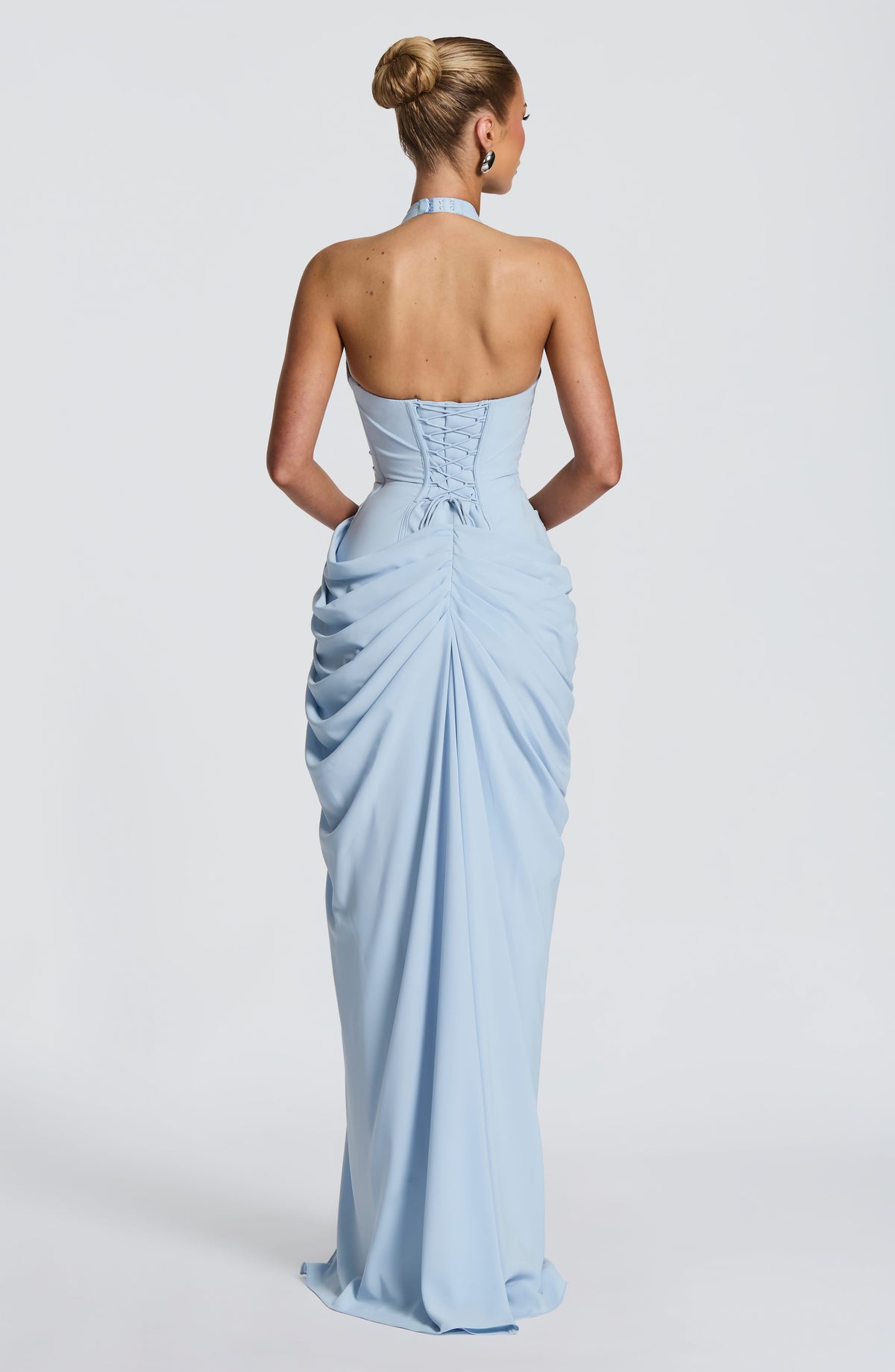 MINETTE | HALTER MAXI DRESS - Baby Blue