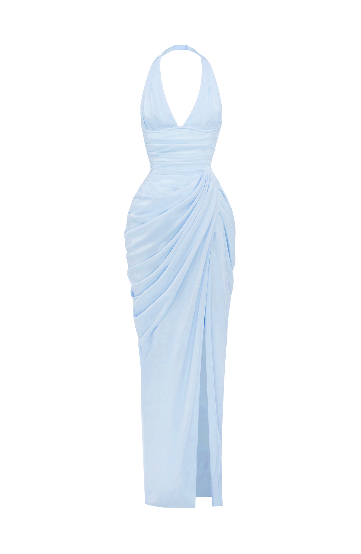 MINETTE | HALTER MAXI DRESS - Baby Blue