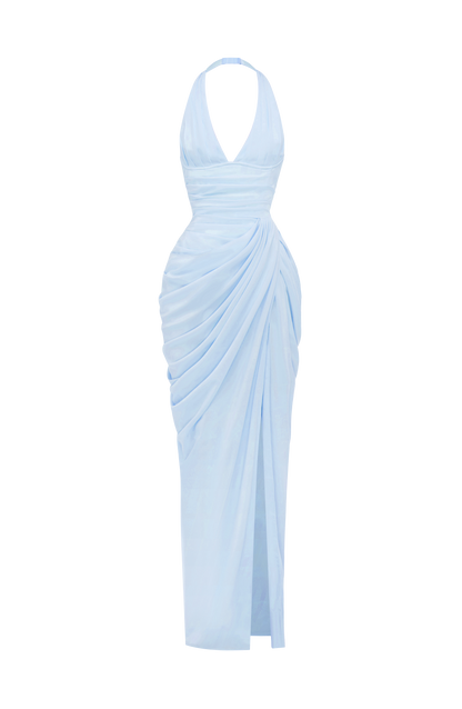 MINETTE | HALTER MAXI DRESS - Baby Blue