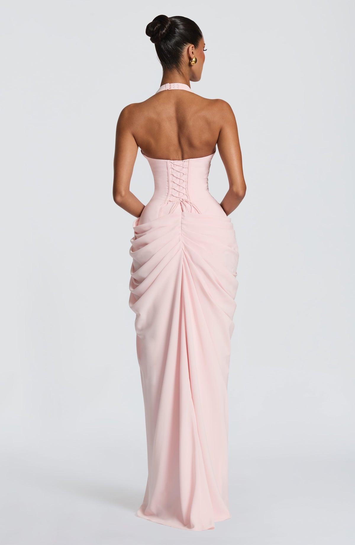 MINETTE | HALTER MAXI DRESS - Blush Pink