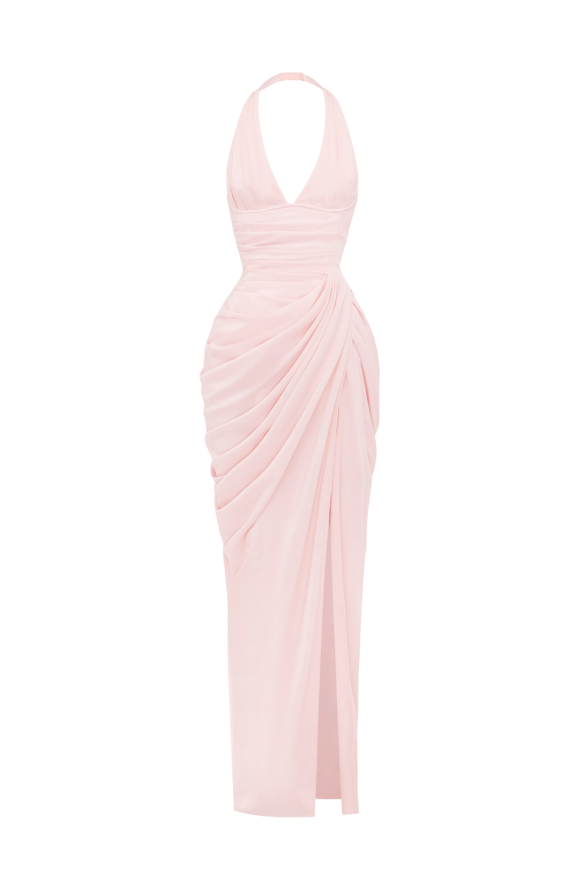 MINETTE | HALTER MAXI DRESS - Blush Pink