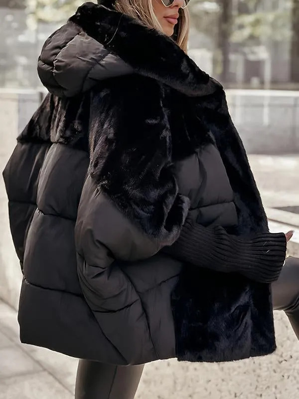 MOIRA | HOODED PUFFER JACKET - Black