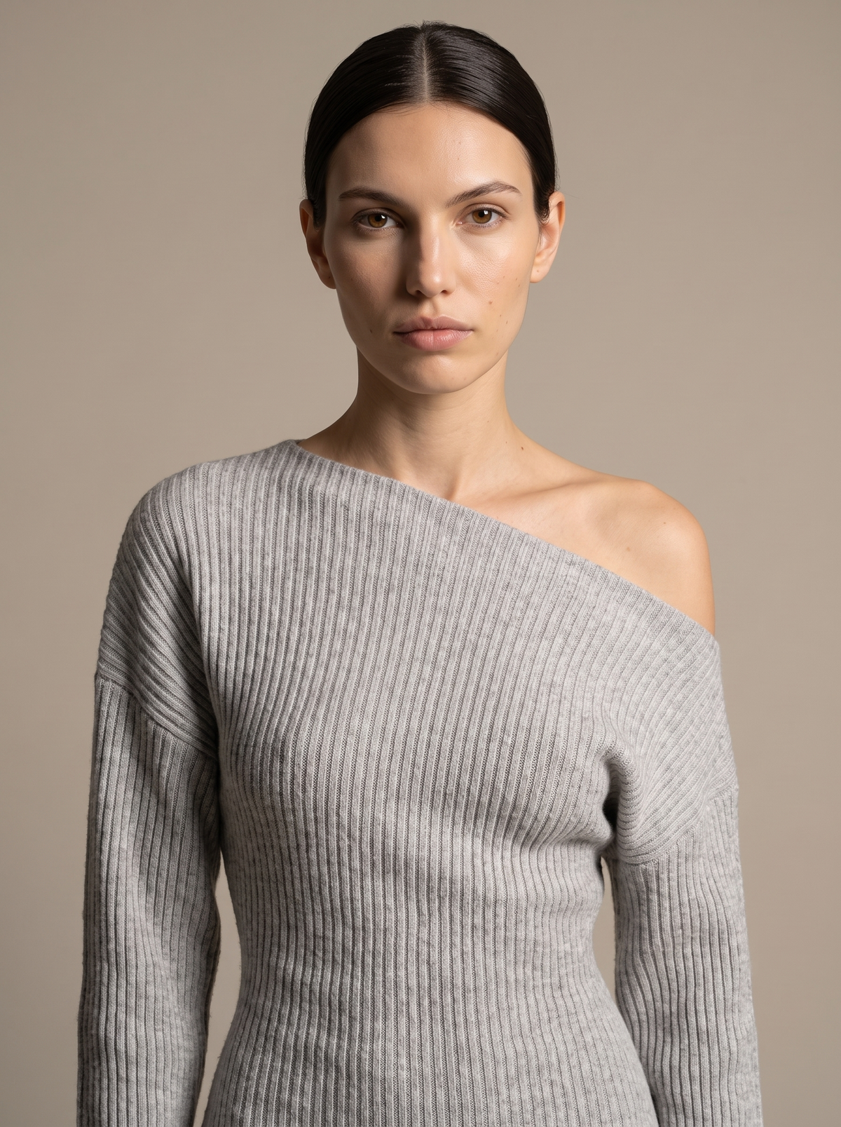 NADEGE | KNIT MAXI DRESS - Heather Grey