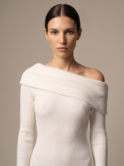 NADEGE | KNIT MAXI DRESS - Ivory