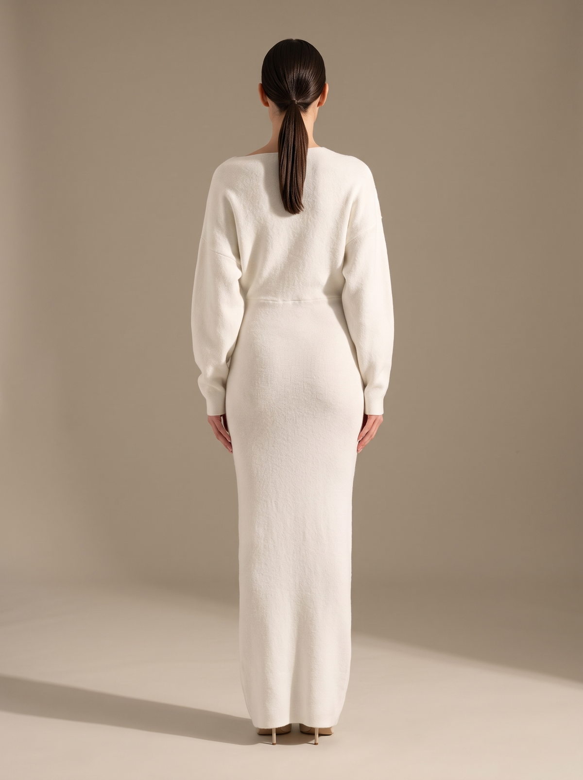 NADEGE | KNIT MAXI DRESS - Ivory
