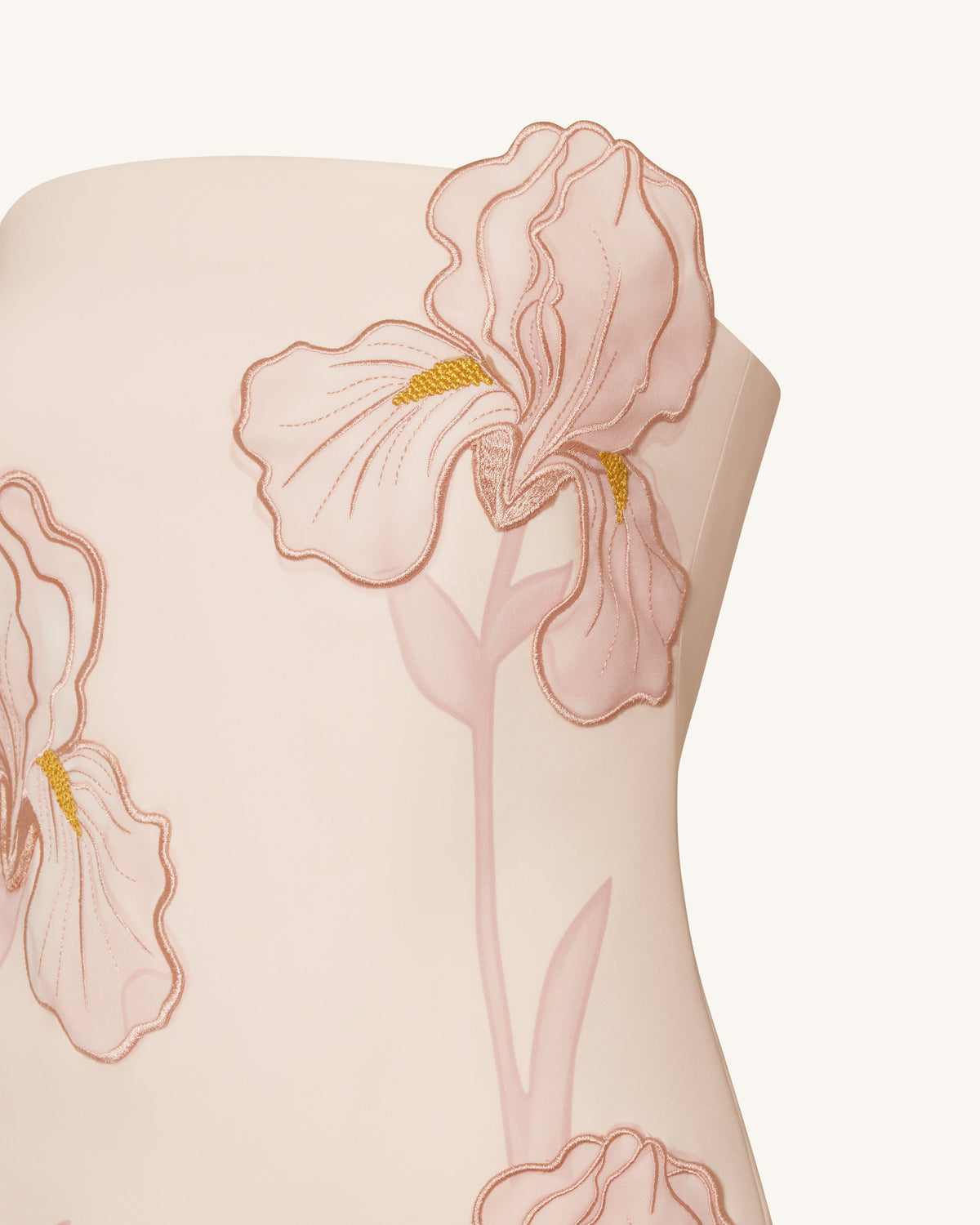 NINON | STRAPLESS MINI DRESS - Blush Floral