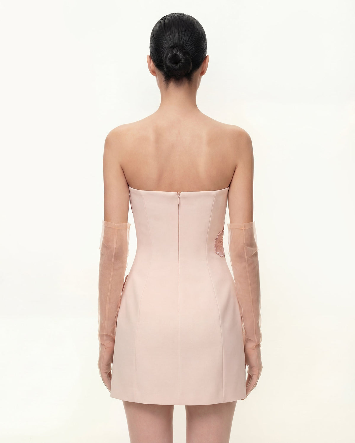 NINON | STRAPLESS MINI DRESS - Blush Floral