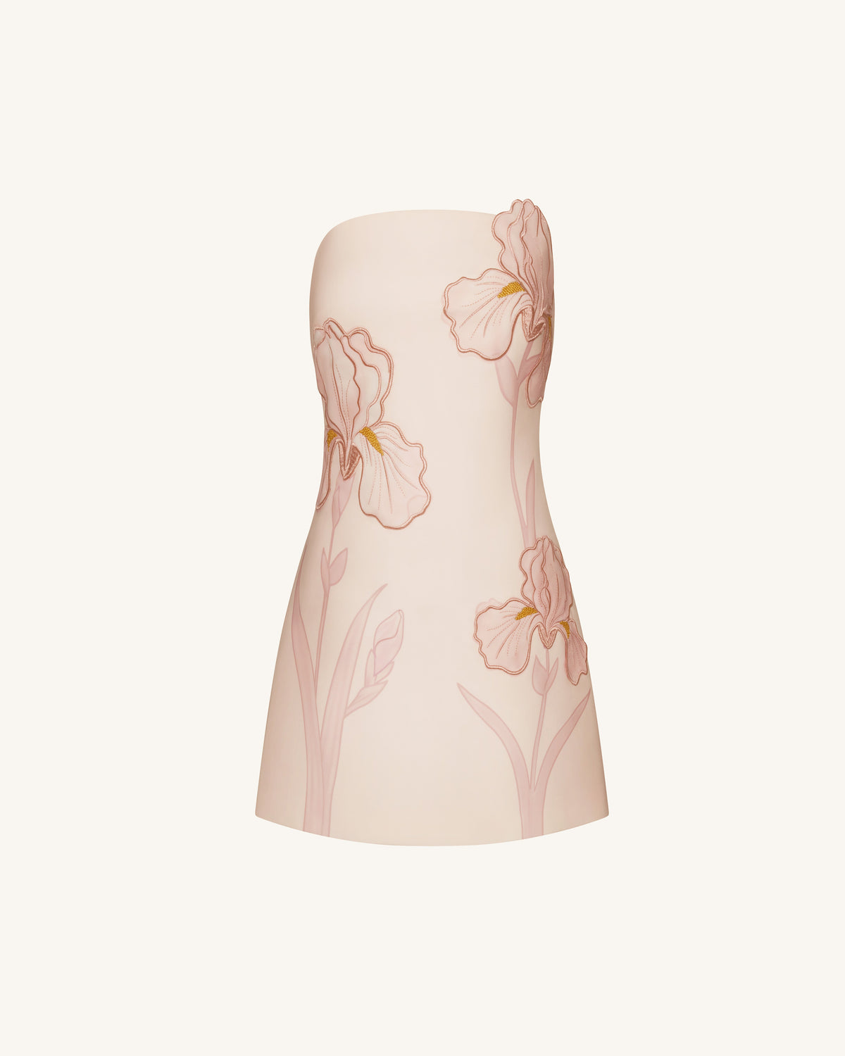 NINON | STRAPLESS MINI DRESS - Blush Floral