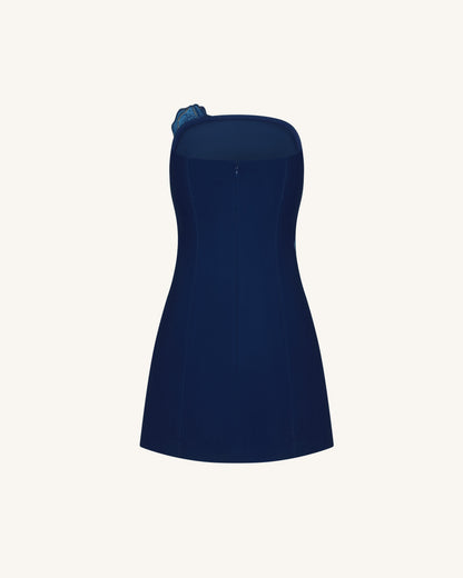 NINON | STRAPLESS MINI DRESS - Navy Floral