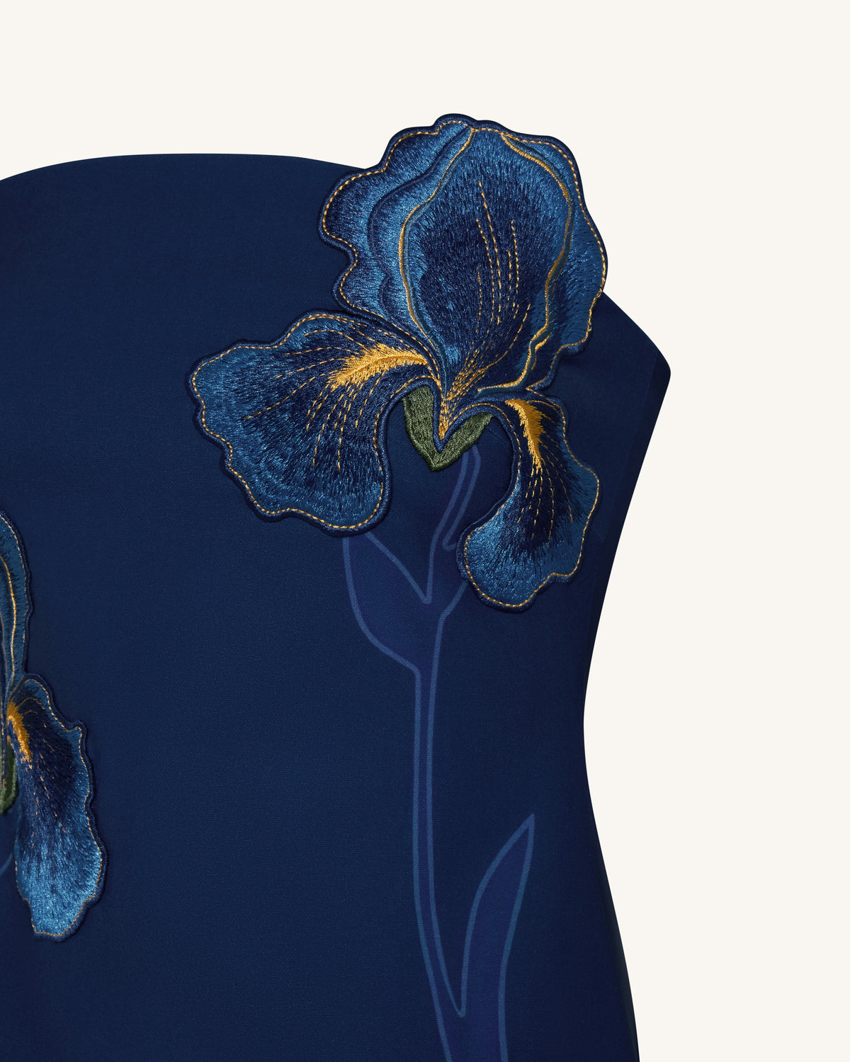 NINON | STRAPLESS MINI DRESS - Navy Floral
