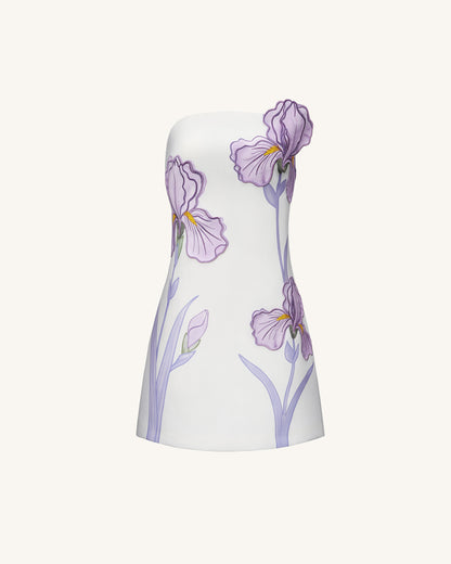 NINON | STRAPLESS MINI DRESS - White Floral