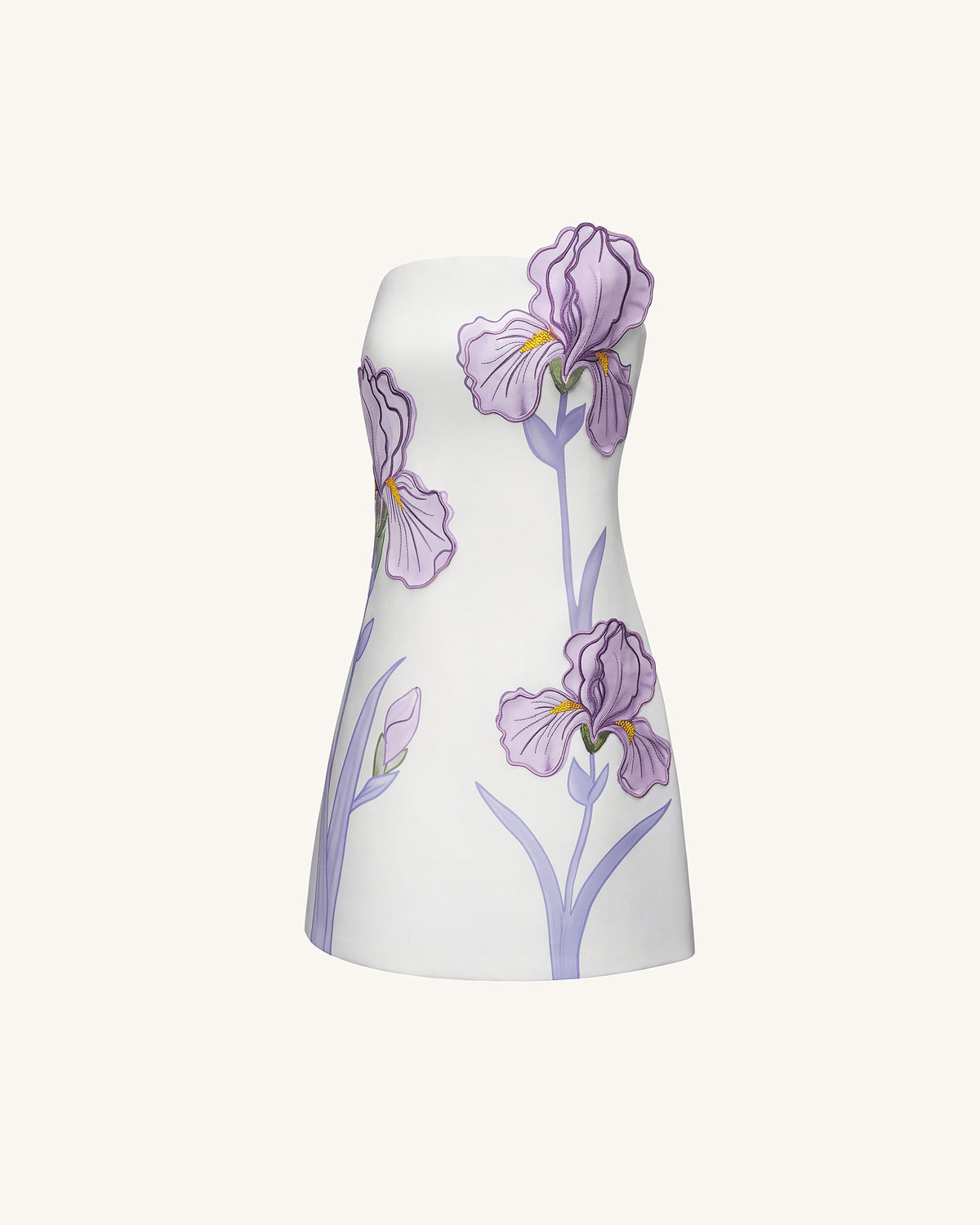 NINON | STRAPLESS MINI DRESS - White Floral