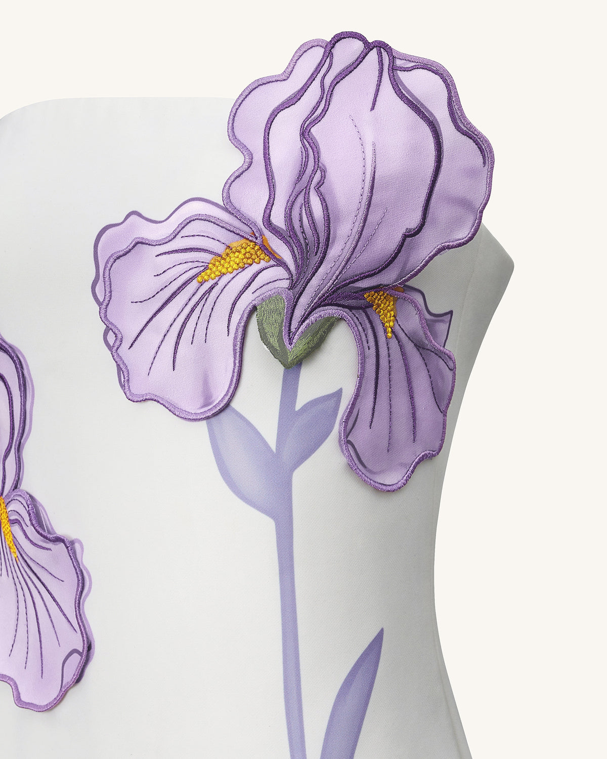 NINON | STRAPLESS MINI DRESS - White Floral
