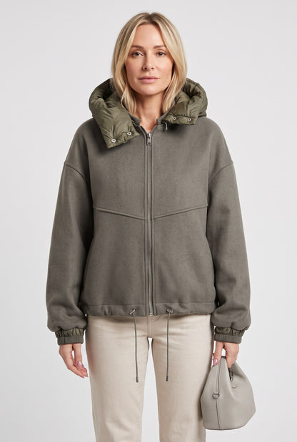 NOLA | OVERSIZED PADDED HOOD JACKET - Olive