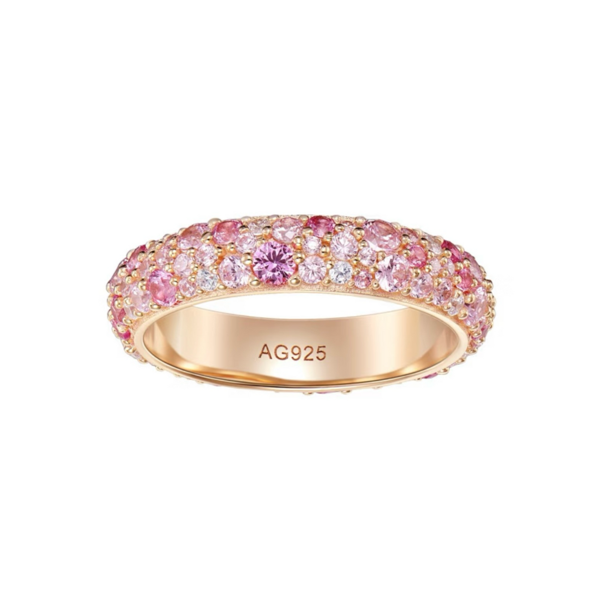 NUALA | PINK PAVE RING - Multicolor