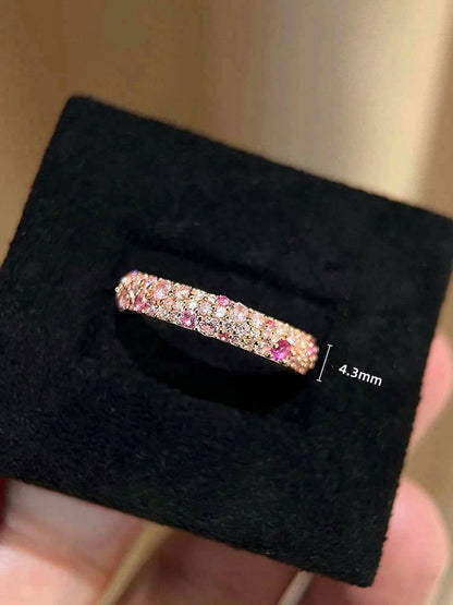 NUALA | PINK PAVE RING - Multicolor