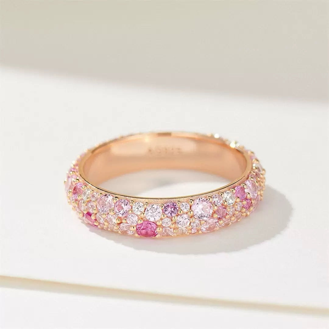 NUALA | PINK PAVE RING - Multicolor