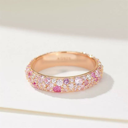 NUALA | PINK PAVE RING - Multicolor