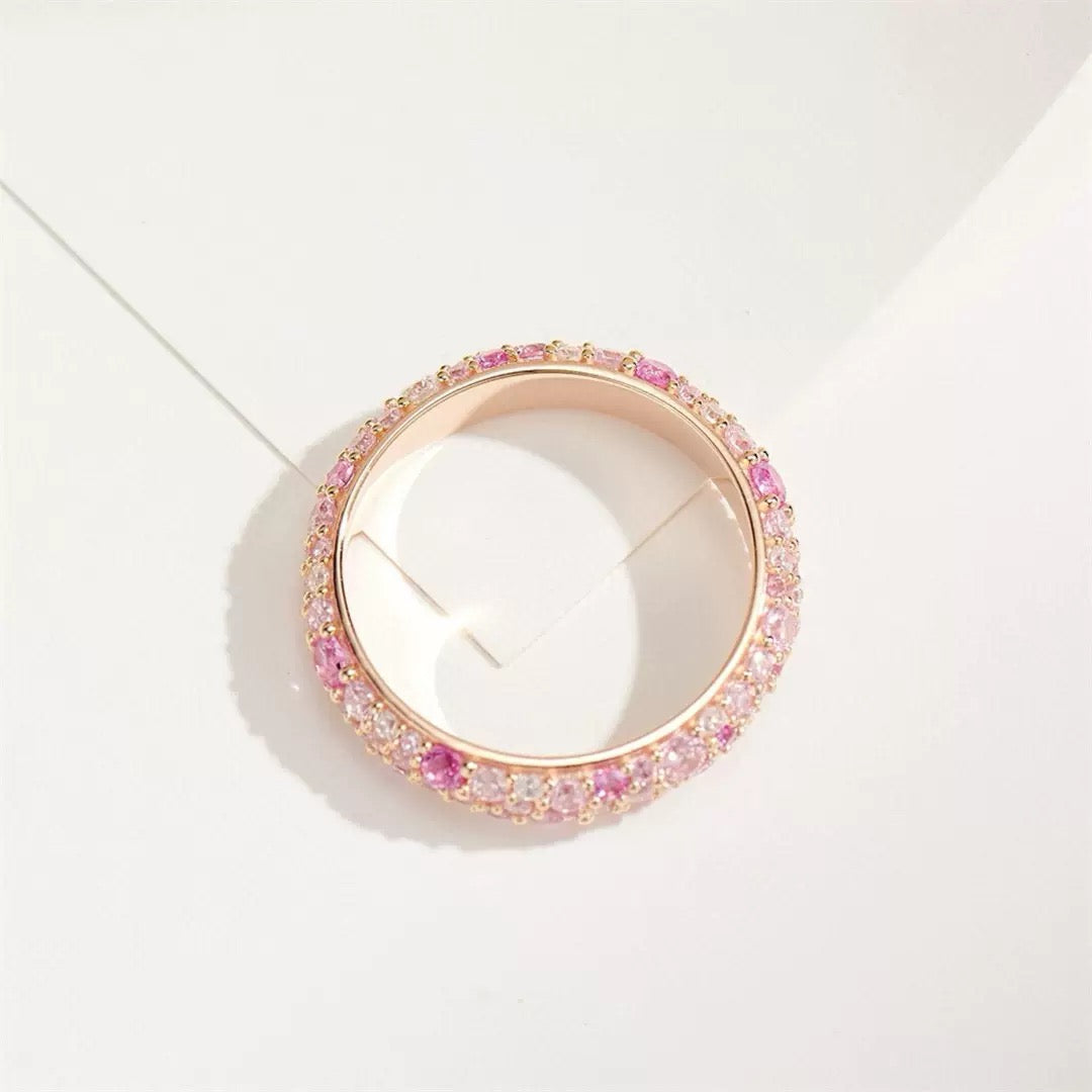 NUALA | PINK PAVE RING - Multicolor