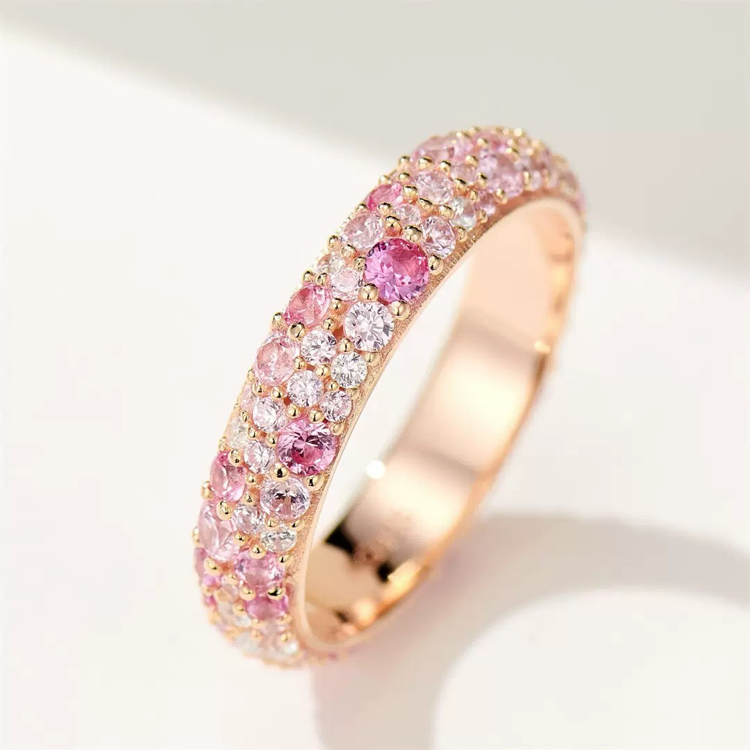 NUALA | PINK PAVE RING - Multicolor