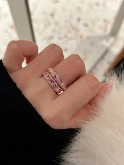 NUALA | PINK PAVE RING - Multicolor
