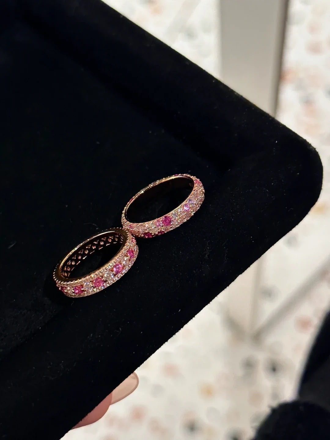 NUALA | PINK PAVE RING - Multicolor