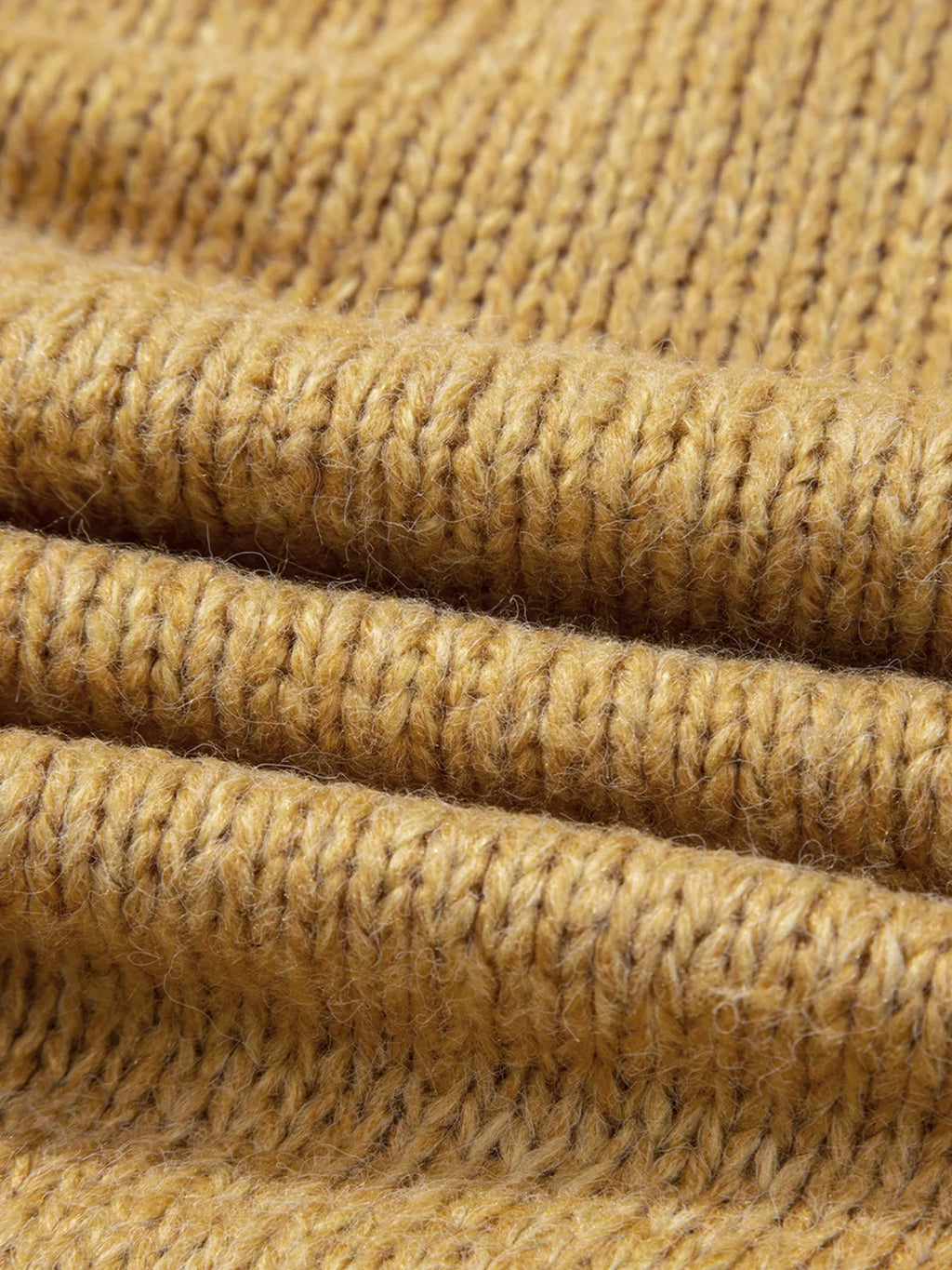 OCTAVIE | SCALLOPED LANTERN SLEEVE CARDIGAN - Mustard