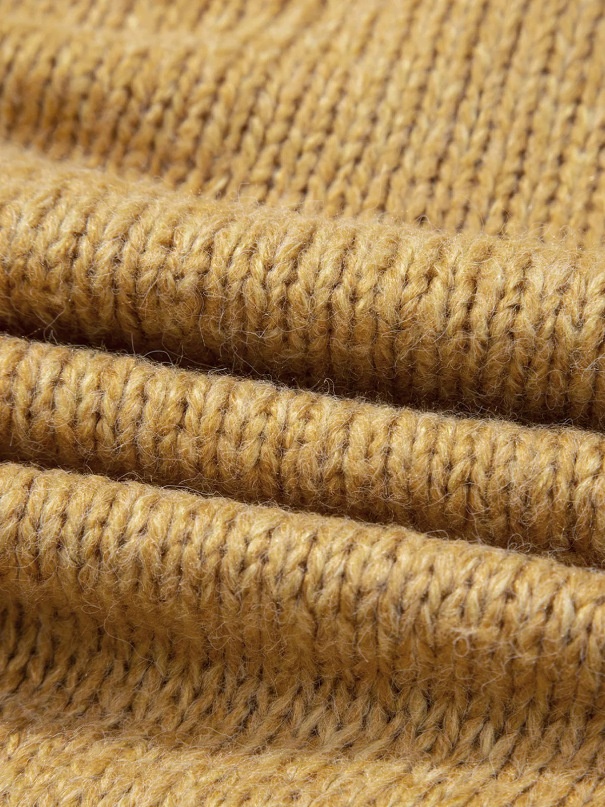 OCTAVIE | SCALLOPED LANTERN SLEEVE CARDIGAN - Mustard