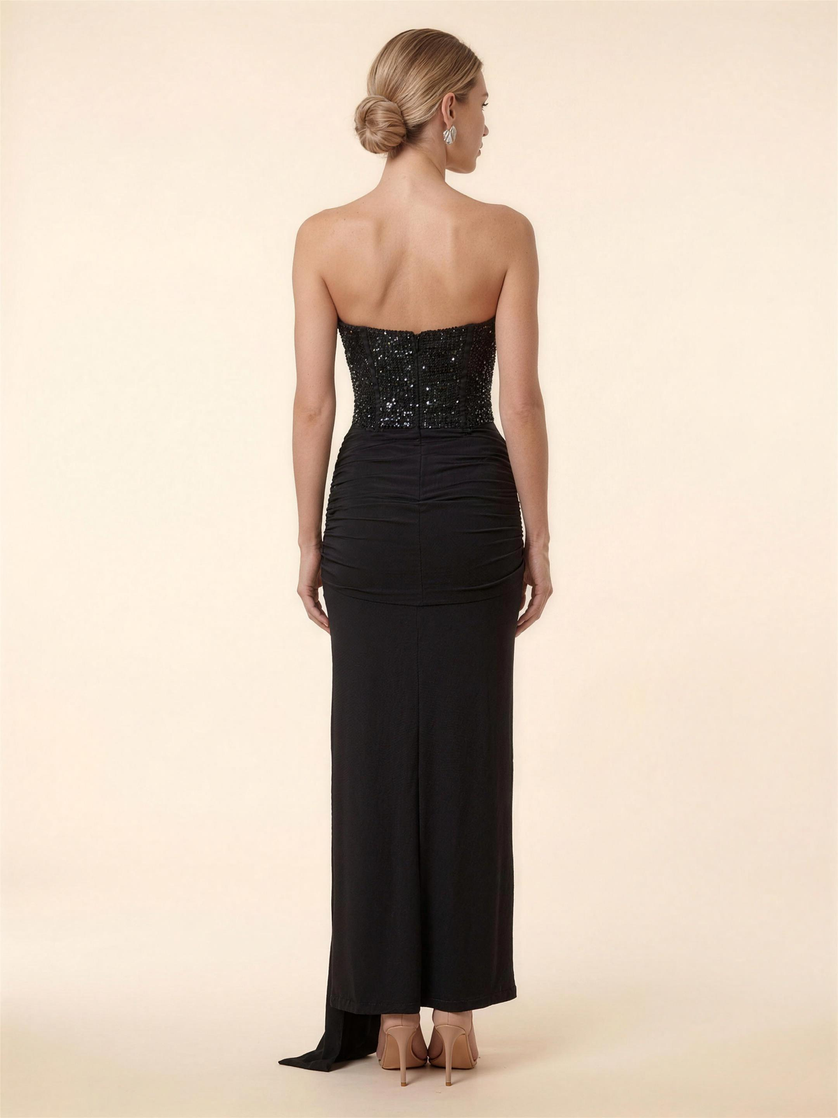 OLYMPE | CORSET MAXI DRESS - Black