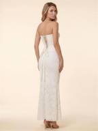 ONORA | LACE CORSET STRAPLESS MAXI DRESS - Ivory