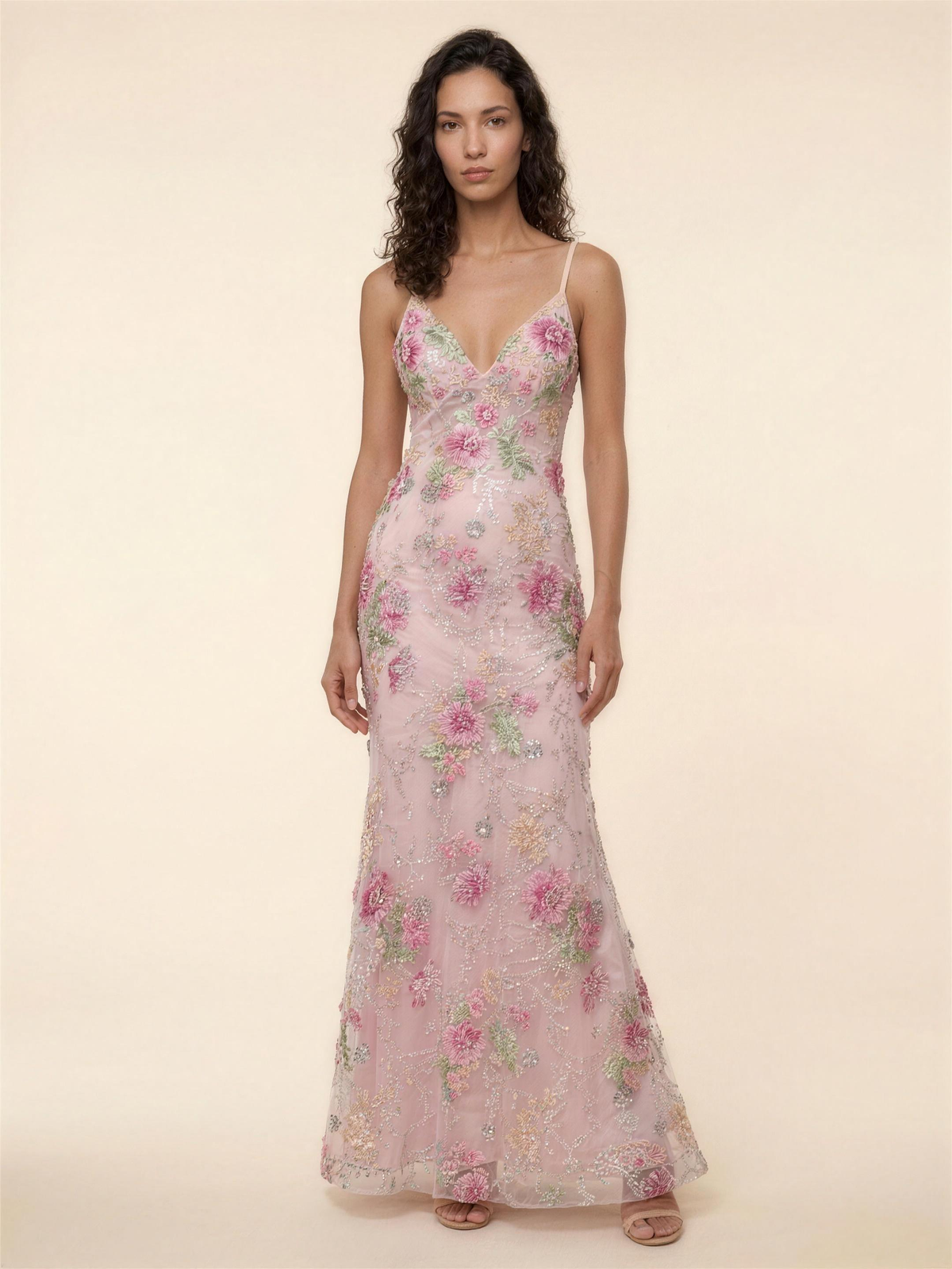 OPHELIE | MERMAID MAXI DRESS - Pink Floral