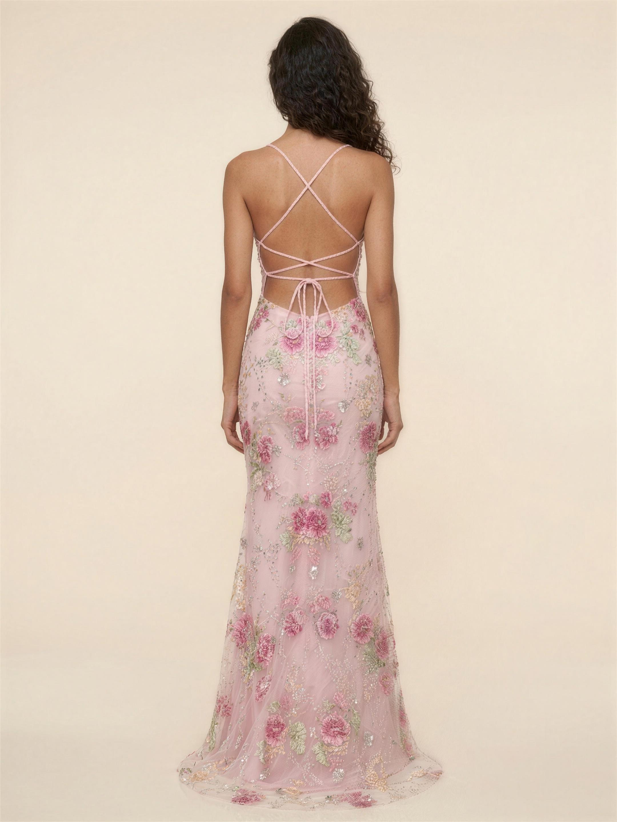 OPHELIE | MERMAID MAXI DRESS - Pink Floral
