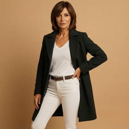PETRONELLA | WOOL BLEND COAT - Black