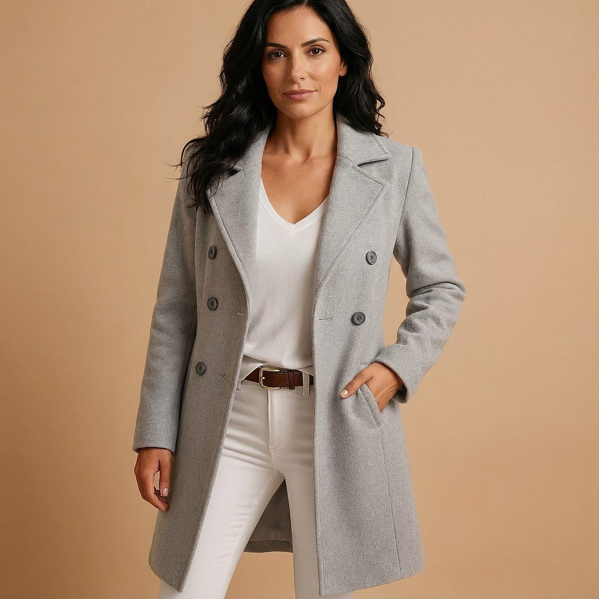 PETRONELLA | WOOL BLEND COAT - Grey