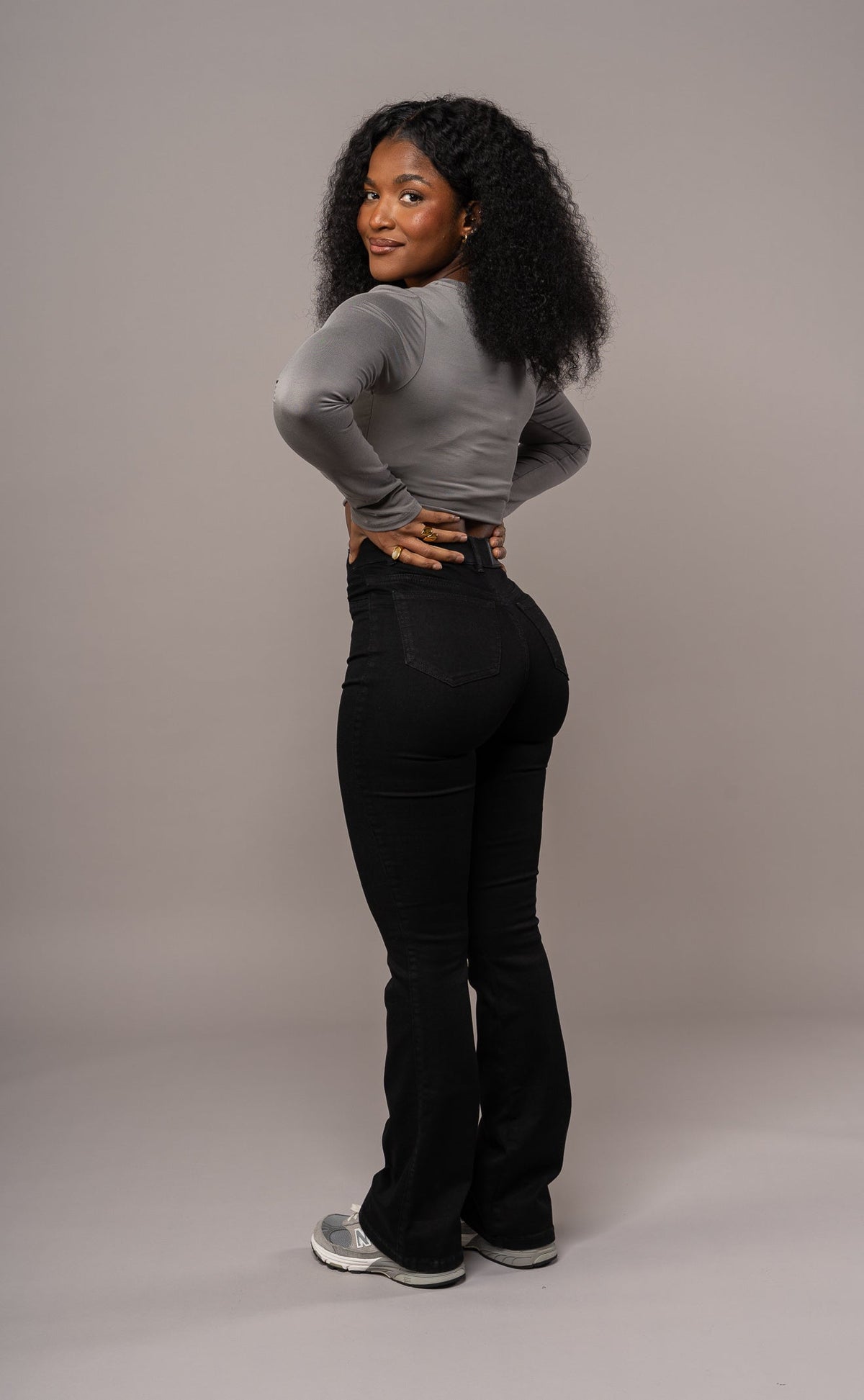 PHAEDRA | FLARE JEANS - Black