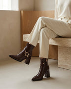 PRISCILLE | BUCKLED ANKLE BOOTS