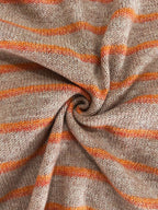 PRUNELLA | STRIPED BUTTON FRONT CARDIGAN - Beige and Orange Stripe