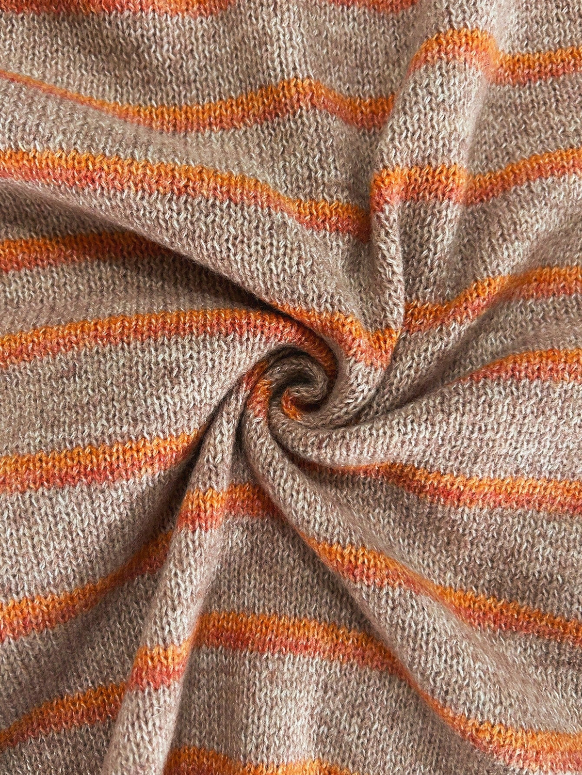 PRUNELLA | STRIPED BUTTON FRONT CARDIGAN - Beige and Orange Stripe