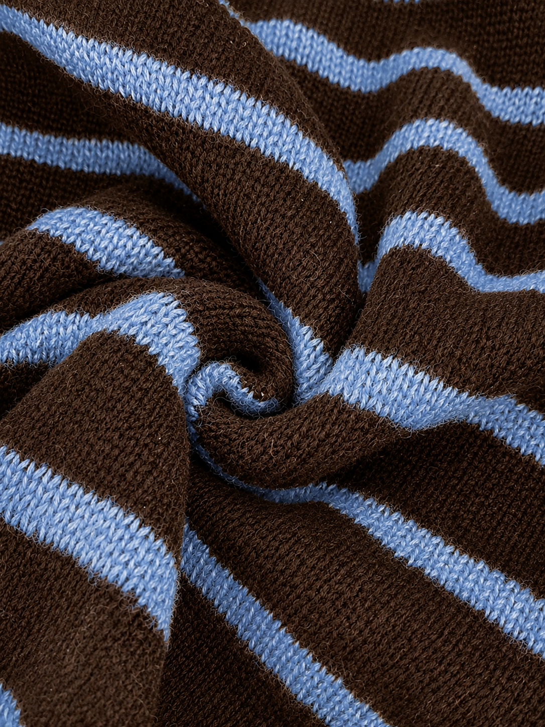 PRUNELLA | STRIPED BUTTON FRONT CARDIGAN - Brown and Baby Blue Stripe