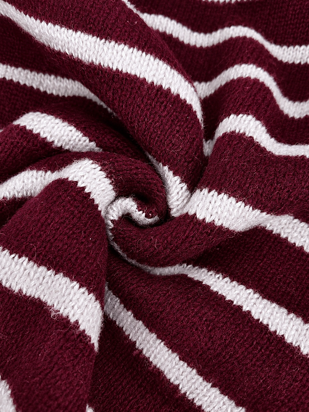 PRUNELLA | STRIPED BUTTON FRONT CARDIGAN - Burgundy and White Stripe
