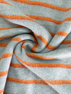 PRUNELLA | STRIPED BUTTON FRONT CARDIGAN - Light Blue and Orange Stripe
