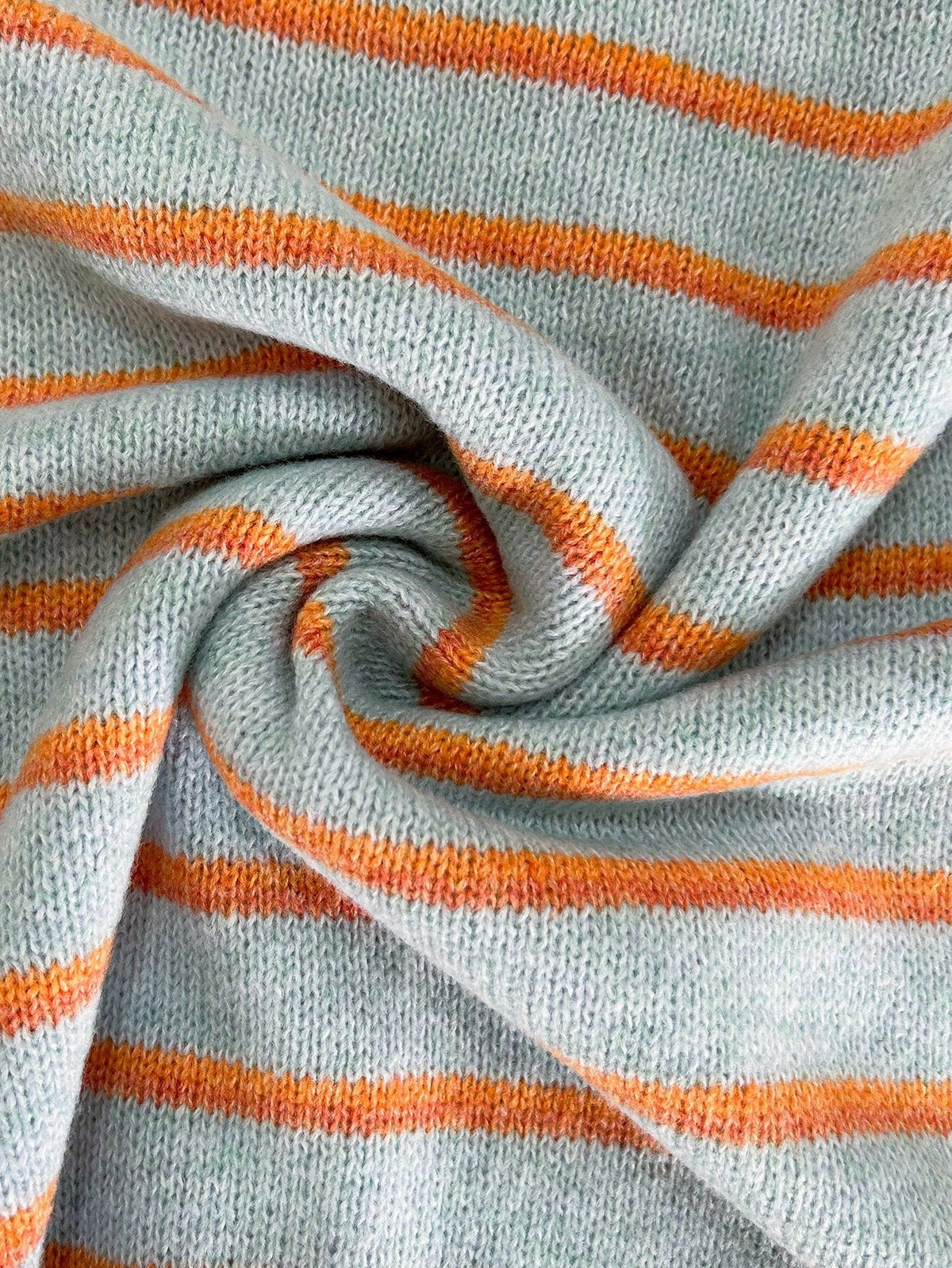 PRUNELLA | STRIPED BUTTON FRONT CARDIGAN - Light Blue and Orange Stripe