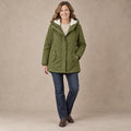 RENSKE | FLEECE LINED HOODED PARKA - Olive Green